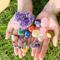 12PCS Chakra Stones Crystal Box Set Bracelet & Spiral Pendant Necklace Spiritual Gifts for Meditation Therapy Reiki Balancing