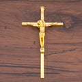 Orthodox Gold Wall Cross with Intricate Design Sacred Religious Home Decor for Believers Durable Metal Crucifix
