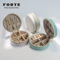 FORTE Portable Velvet Jewelry Organizer Case Travel-friendly Storage for Rings Earrings Necklaces Made in China