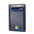 New Hot Sell Slim RFID Blocking Medium Size Card Holder for Mens & Womens Front Pocket Minimalist PU Leather Wallet