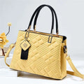 Factory New Large Capacity Practical Korean Leather Women's Handbags Zipper Closure for Commuting Cross-Body Bag Wholesale
