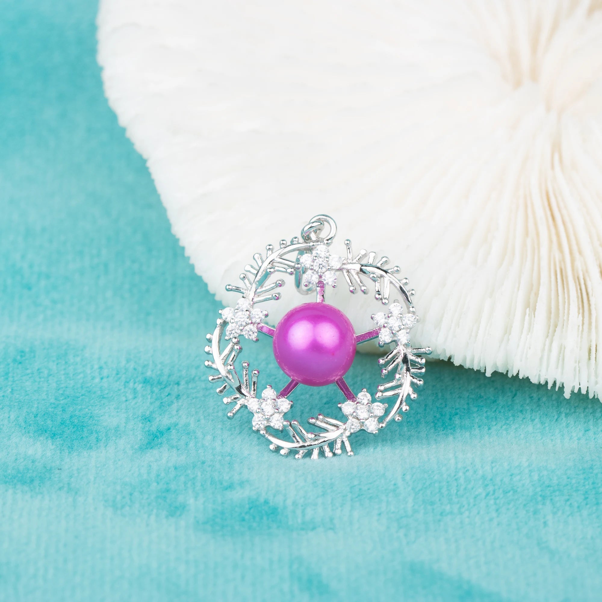 P010727 DIY 7-12mm Natural Freshwater Pearl Pendant Accessory 925 Sterling Silver Engagement Jewelry Necklace for Women
