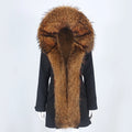 OFTBUY 2024 Waterproof Parka Women's Winter Jacket Natural Raccoon Fur Collar Thick Warm Detachable Outerwear Long Windproof