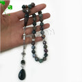 Natural Indian Agate 10mm 33 Beads Gold Plated Silver Islamic Prayer Beads Muslim Tasbih Misbaha Handmade Bracelet
