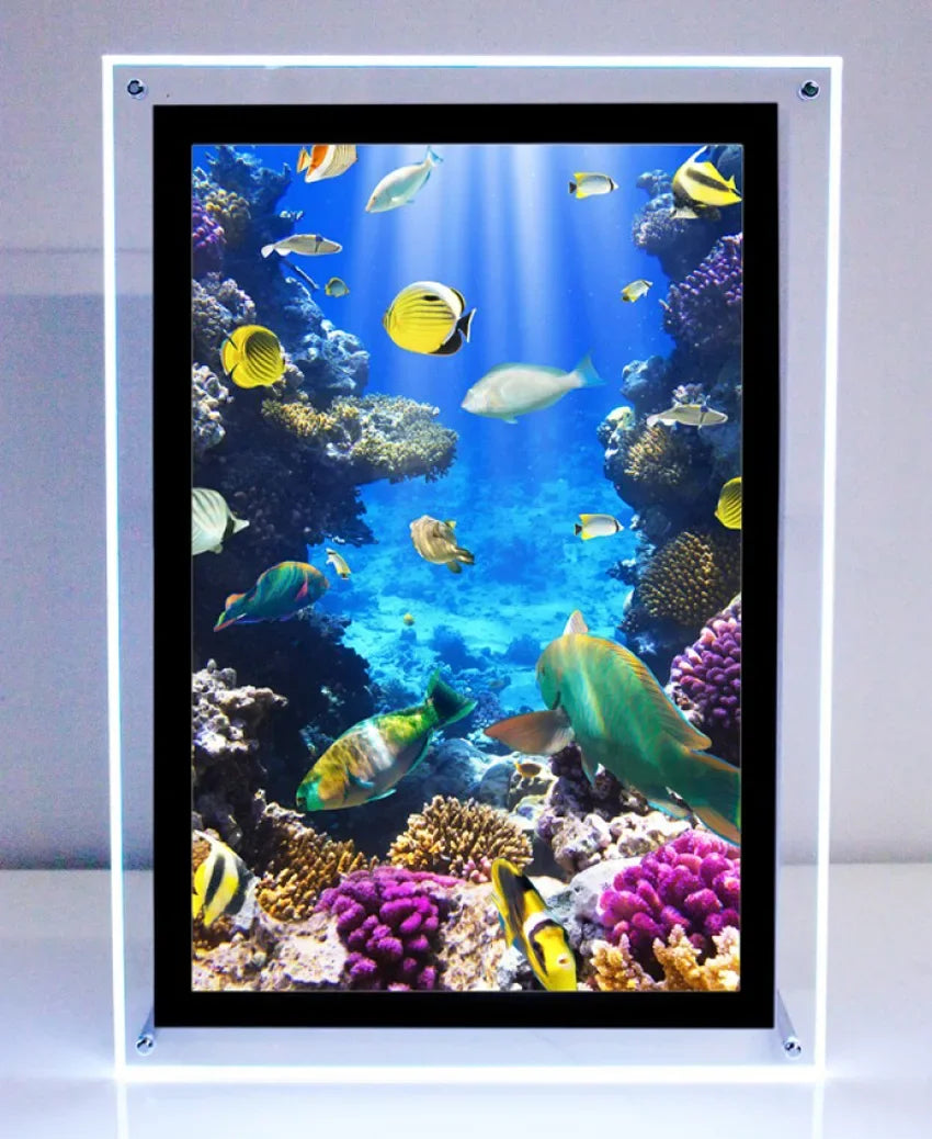 Custom Crystal Light Box Real Estate Agents Window Advertising Poster Ultra Thin Led Light Box