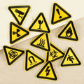 Fast Delivery Yellow Triangle Traffic Signs Iron on Embroidery Patches