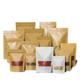 Custom Printed Different Size Packaging Clear Window Stand up Pouch Kraft Paper Bag