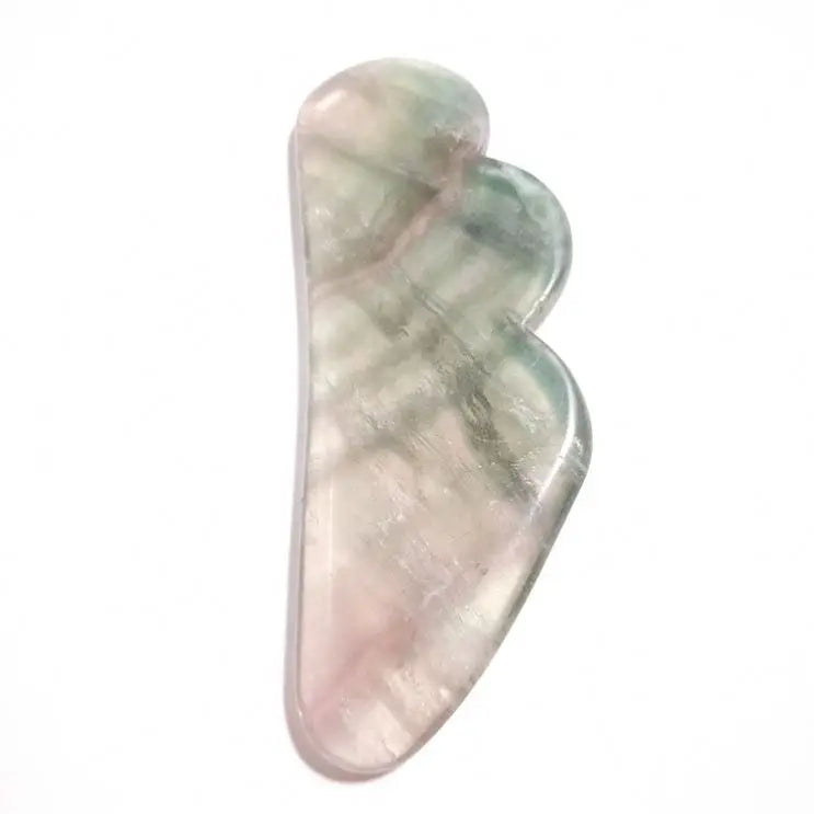 Diy Cheap price gua sha plane heart shape Fluorite heart gua sha stone tools massage for face
