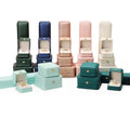 PU Leather Jewelry Packing Box Brushed Crown Buckle Ring Bracelet Ear Stud Necklace Packing Box Jewelry Set Box