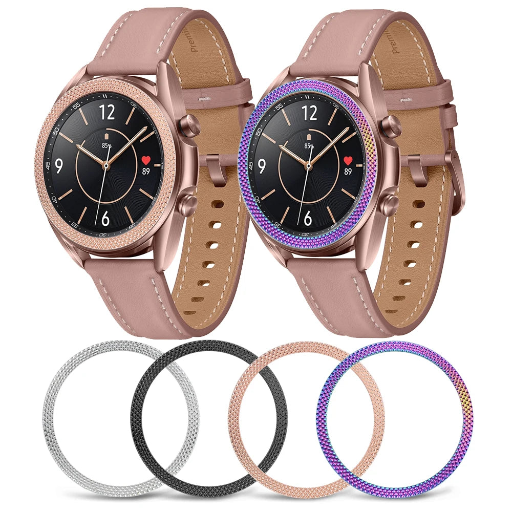 IVANHOE for Samsung Galaxy Watch 4 40mm Classic 46mm 42mm Bezel Ring Stainless Steel Protector for Galaxy Watch 4 40 44mm Bezel