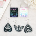 1Pair Fashion Ouija Board Planchette Dangle Earrings Moth Butterfly for Women Birthday Gift