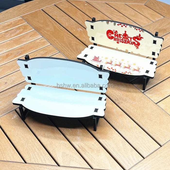 MDFSUB in Stock Mdf Wooden Memorial Photo Bench Sublimation Blank Photo Bench Blank White Mdf Sublimation Memorial Bench