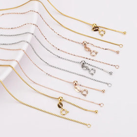 Gift New Trendy Waterproof Needle Screw-in Ball Diy Pendant PVD 18K Gold Plated Stainless Steel Fashion Jewelry Necklace Gift