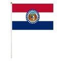 14x21cm Digital Printing Custom Polyester Missouri Hand Waving Flag for Event/Festival Promotional Use