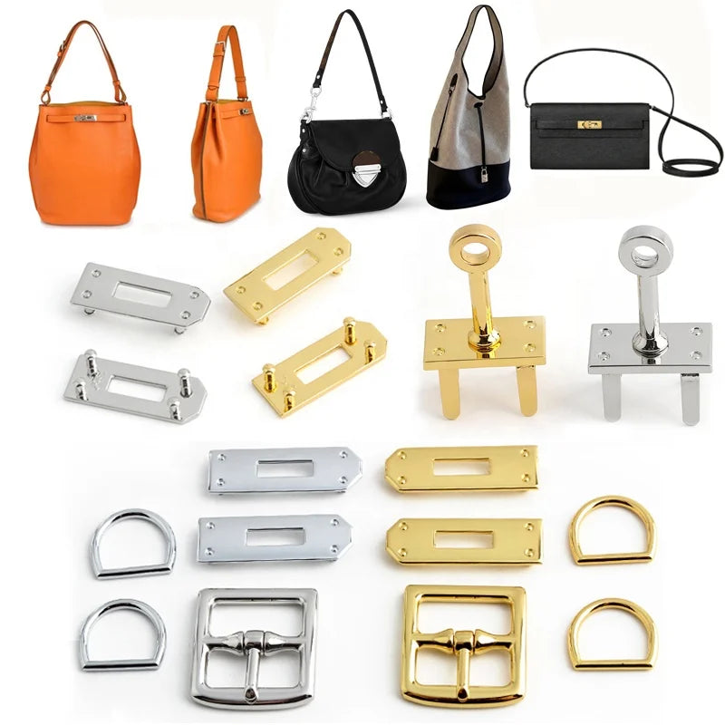 Luxury Bag Full Set of Kit Lock Vegetable Bucket Bag Eith Lock Design Combination Metal Twist Lock Luggage 8 Piece Bag Lock Set
