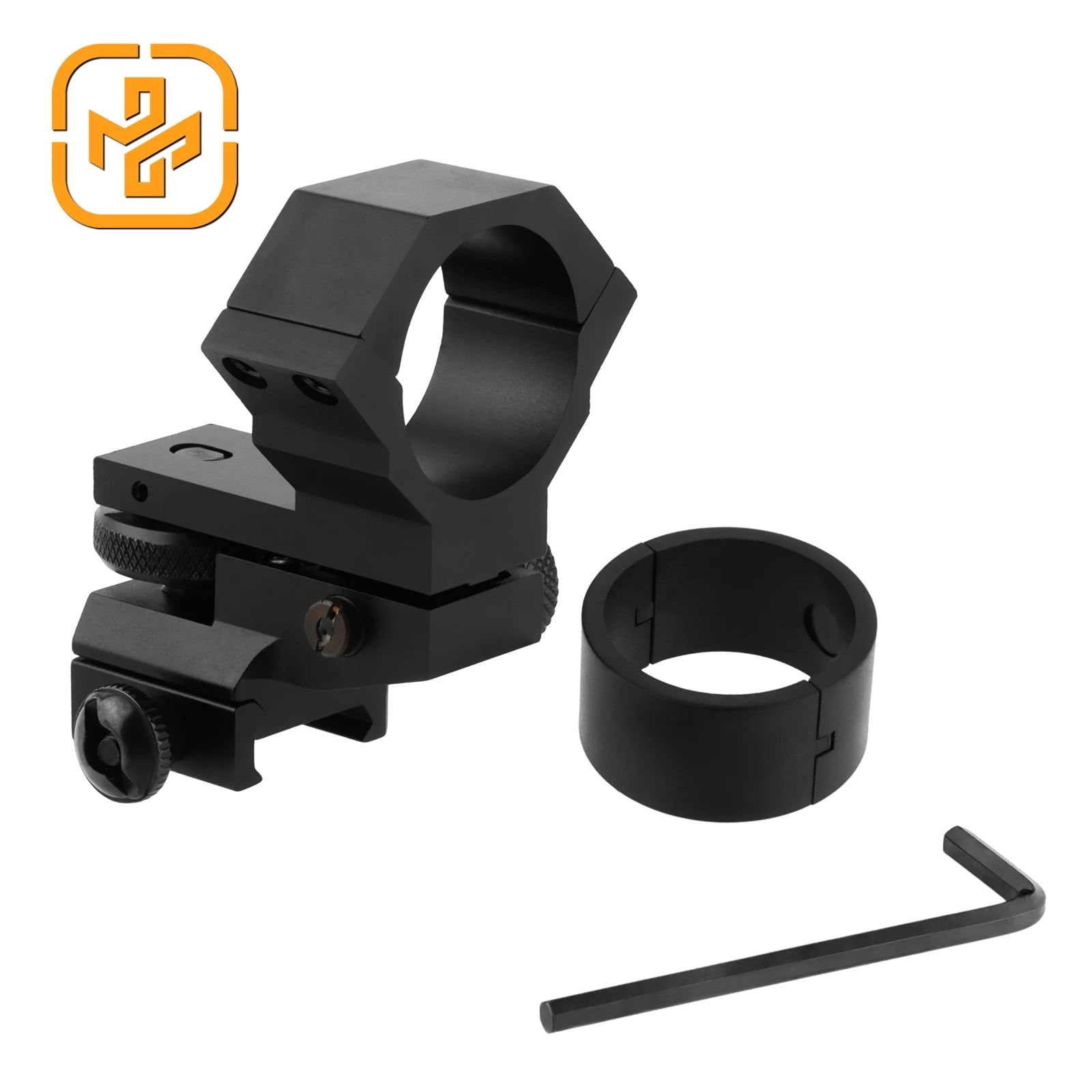 FOCUHUNTER Hunting Accessories Adjustable 30mm 25.4mm Scope Mount Aluminum Flashlight Mount Ring for 21mm Tactical Gear