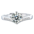 Abiding New Design 925 Sterling Silver Jewelry 1 Ct  Moissanite Engagement Ring for Women