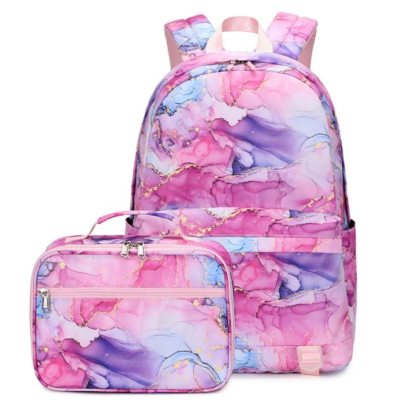 Kids Backpack School Bags Girls Kid School Backpack With Lunch Bag Set School Bag for Children Bookbags