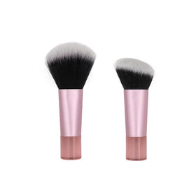 2024 New Product Cosmetic Tool Clear Crystal Short Handle Mini Angled Contour Powder Single Blush Brush Makeup
