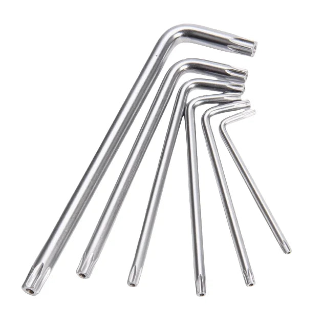 Nickel Plated CRV Steel Trox Antitheft Wrench L shape