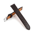 20/22MM Waxed Crazy Horse Leather Watch Strap - Genuine Leather Watch Band with Stainless Steel Buckle for Men