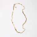 Fenny 18K Gold Plated Simple Fold Snake Basic Chain Choker Necklace Trend for Women Stainless Steel Jewelry Wholesale