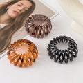 MIO Expandable Plastic Nest Hair Clip Women Fashion Leopard Adjustable Hairpin Women Ponytail Holder Hair Accessories