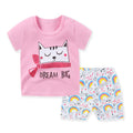 1-7 Year Character Kids Cotton Short Sleeve 2PCS Comfortable Children Sleepwear/Pajama Super Soft Smooth Cheap Price