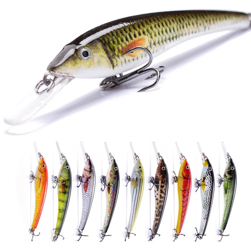 Sinking Minnow 76mm 4g Minnow Lures Bass Life-Like Swimbait with Treble Hook Hard Lures Minnow