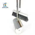 Wind-Proof Teeth Design Household Cleaning Broom & Dustpan Set Plastic Folding Broom with Bristle Broom Head