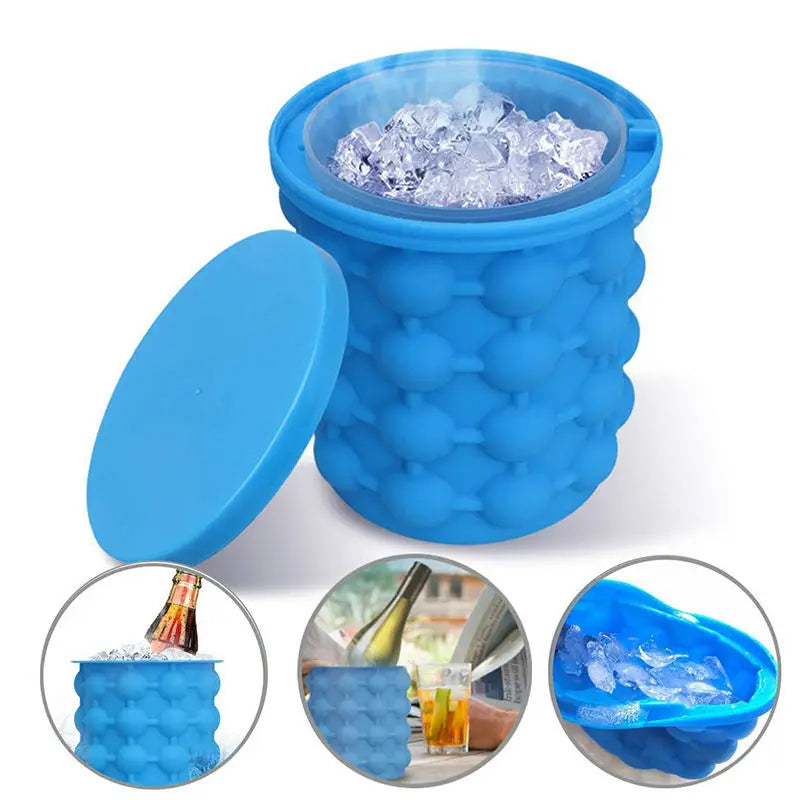 Silicone Ice Maker Quick Chill Ice Bucket Ice Storage Silicone Bucket