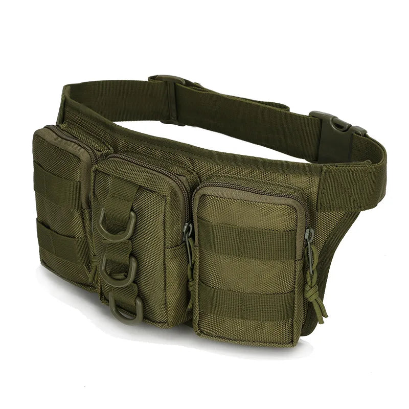 Outdoor Training Small Waist Belt Pouch Phone Fanny Pack Men Triple Tactical Waist Bag for Hiking Climbing