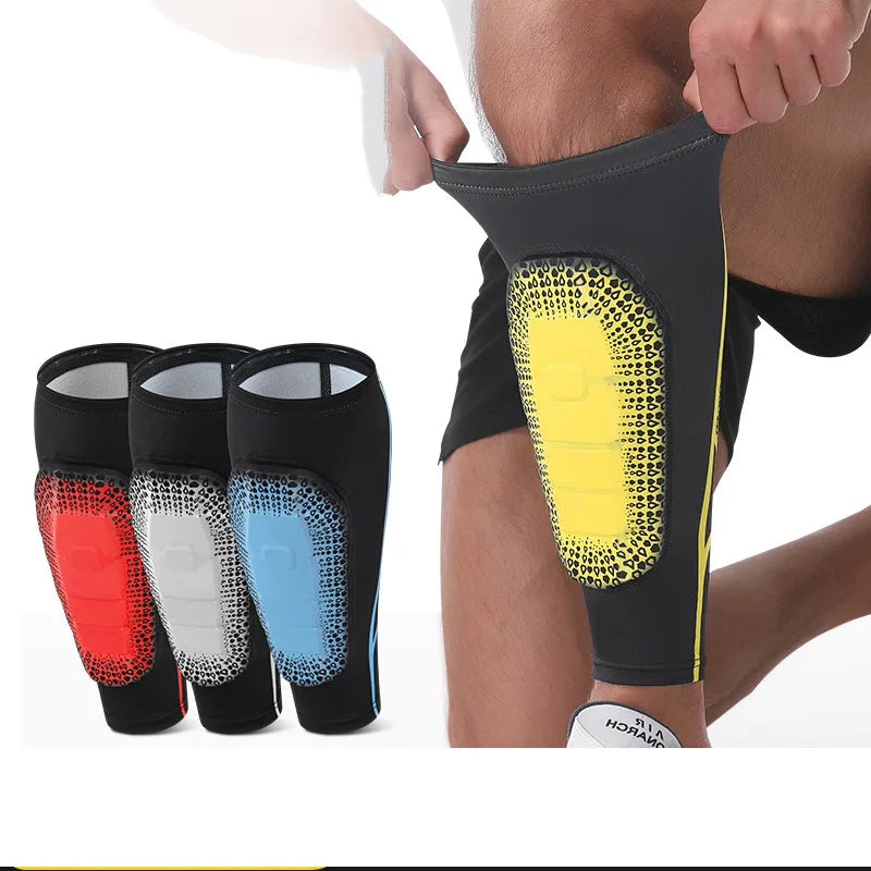 Custom Soccer Shin Guard Flexible Anti-Collision Leg Brace Honeycomb Pads Support Calf Compression Sleeve for Football Sports