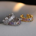 Ear Cuffs OEM S925 Sterling Silver Fine Cuff Earrings Custom Logo Zircon Clip on Earrings No Piercing Fashion Jewelry for Women