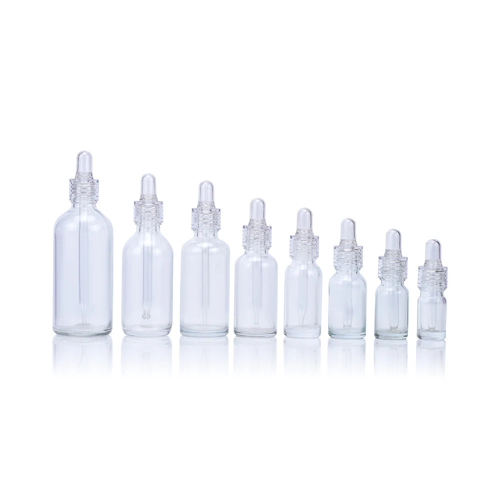 5ml 10ml 15ml 20ml 30ml 50ml 60ml 100ml Essential Oil Serum clear Glass Dropper Bottle with clear Dropper