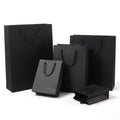 Spot Wholesale Black Gift Bag Paper Bag Clothing Black Card Printing LOGO Tote Bag China Manufacturers