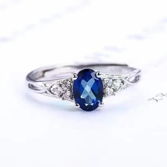 SGARIT Fashion Jewelry 925 Sterling Silver Jewelry Fashion Jewellery Natural Blue Topaz Rose Gold Plated Gemstone Jewelry