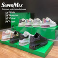 Ladies Flat White Shoes Cushion Ladies Walking Shoes Loafers Breathable Leather Lace-up Sneakers Soft Vulcanized Running Shoes