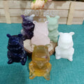Lovely Crystal Bears Natural Crystal Craft Different Materials Bears  Hand Carved Clear Quartz Polar Bear for Decoration
