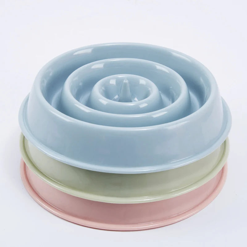 Ceramic Pet Non Choking Slow Feeding Stop Eating Food Feeder Bowl Dog Cats