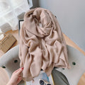 Manufacturers Hot Selling Solid Color Plain Printed Head Scarf Hijabs Shawls for Women Large Long Soft Cotton Viscose Scarves