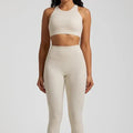 New Casual Sports Yoga Suit for Women Wearing Pilates Beautiful Back and Nude Fitness Suit Set