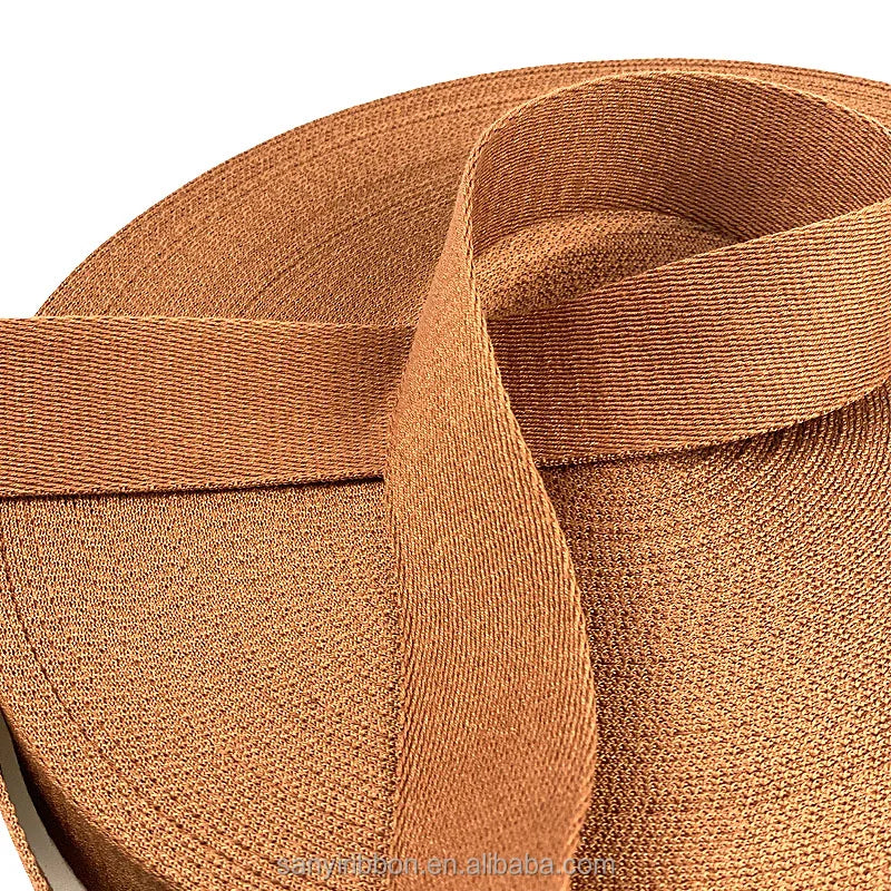 Factory-Produced 38mm 50mm Twill Webbing Sustainable Polyester Cotton Bog for Clothing Guitar Strap Camera Strap Jacquard Bag
