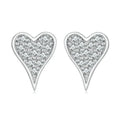 Hot Style Small and Light Zircon CZ Earrings 925 Sterling Silver Rhodium Plating Star and Heart Shaped Earrings