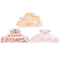 Acrylic Colorful Print Flower Claw Clip Custom Acrylic Hair Claw Clips for Women Strong Jaw Cute Floral Hair Clip