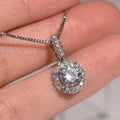 CAOSHI Simple Design Silver Color Necklace Woman Sparkling Simulate Diamond Inlaid Brilliant Cubic Zircon CZ Wedding Necklaces
