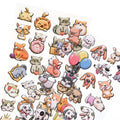 Nekoni 3D Puffy Puppy Kitty Panda Lizard Snail Tortoise Hedgehog Beetle Sticker for Foam Animal Sticker Sheet