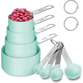 Multipurpose Eco-friendly Non-stick Plastic Measuring Cups and Spoons Set for Baking