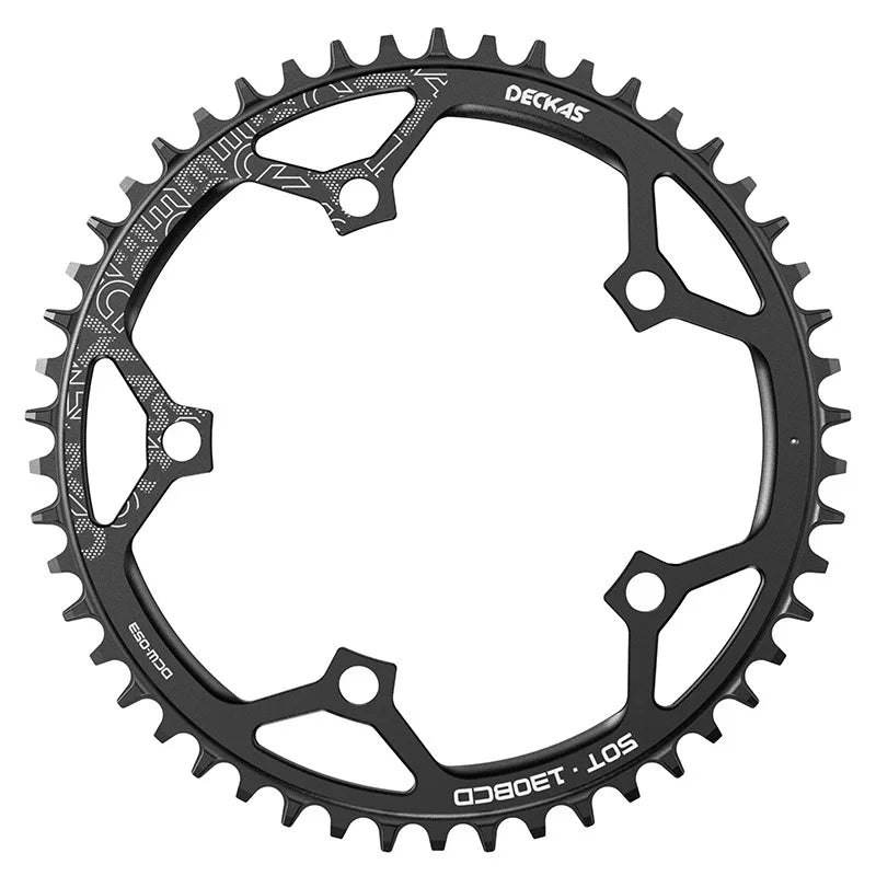 Deckas 130 BCD Round Bicycle Chainwheel Sprocket 50T-58T Range for Fixed Gear Bicycles