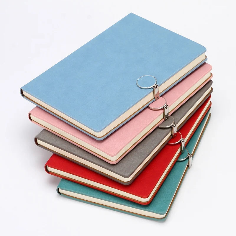 2025 Hot Sell Sample A5 Business Office Gift A5 Size Custom Hardcover Leather OEM Business Notebook Ebossed PU Leather Notebook